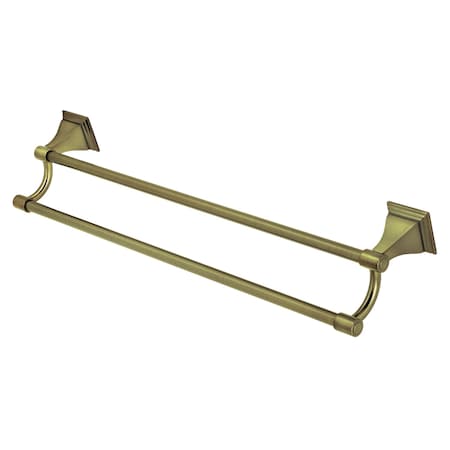 Kingston Brass BAH6123AB Monarch 24" Dual Towel Bar, Antique Brass BAH6123AB